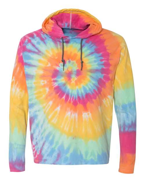 Tie-Dyed Hooded Long Sleeve T-Shirt