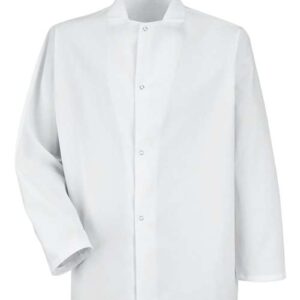 Gripper-Front Short Butcher Coat