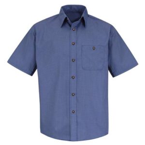 Mini-Plaid Uniform Short Sleeve Shirt