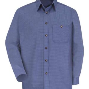 Mini-Plaid Uniform Long Sleeve Shirt