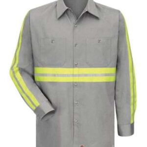 Enhanced Visibility Long Sleeve Cotton Work Shirt