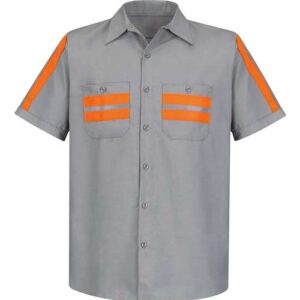 Enhanced Visibility Industrial Work Shirt Long Sizes