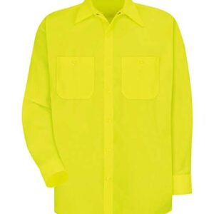 Enhanced Visibility Long Sleeve Work Shirt Long Sizes