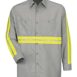 Industrial Enhanced-Visibility Long Sleeve Work Shirt - Long Sizes