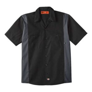Industrial Colorblocked Short Sleeve Shirt - Long Sizes